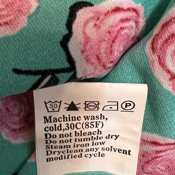 DOKOTOO Women's Maxi Dress Green Floral Long Sleeve Size Small Pullover Boho - Picture 6 of 10